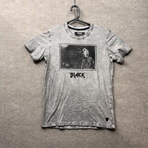 Nirvana Kurt Cobain CPS Black Edition Shirt Mens Medium Gray Graphic Rock‎ Tee